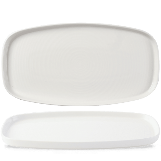 White Oblong Chefs Plates 12 5/8X7 1/4" Box of 6 (3-5 Working Days Delivery)