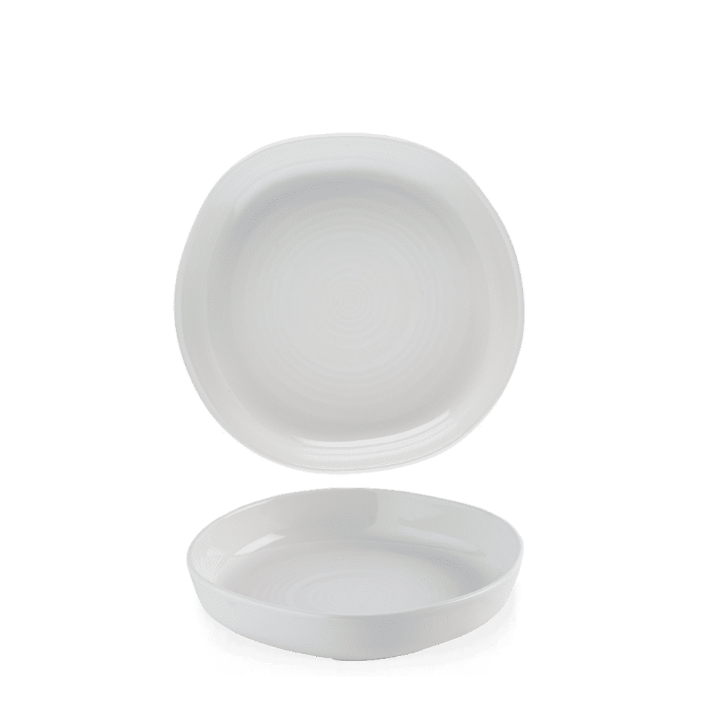 White Organic Walled Bowl 7 7/8" Box 6