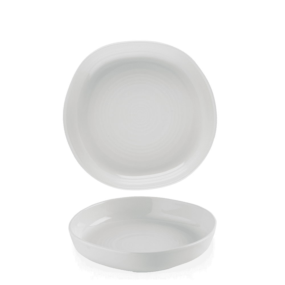 White Organic Walled Bowl 9 1/4"  Box 6