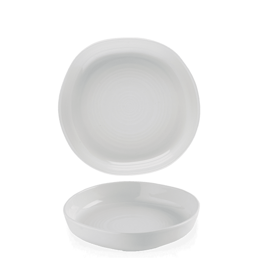 White Organic Walled Bowl 9 1/4" Box of 6 (3-5 Working Days Delivery)