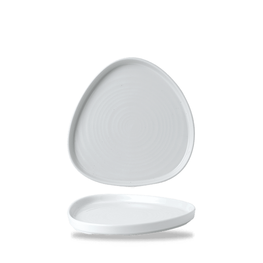 White Triangle Walled Chefs Plate 20Cm Box of 6 (3-5 Working Days Delivery)
