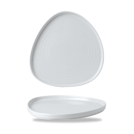 White Triangle Walled Chefs Plate 10 1/4" Box of 6 (3-5 Working Days Delivery)