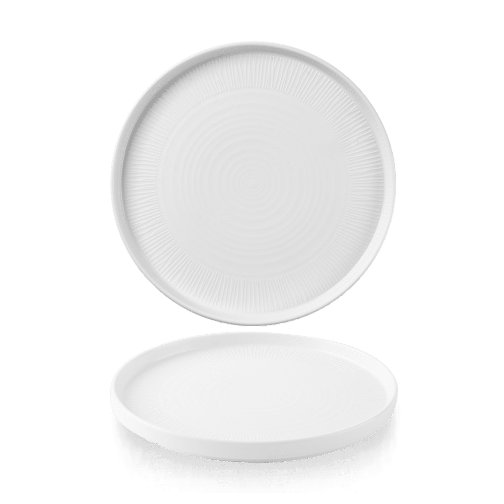 Bamboo Ceramic  Walled Plate 8.25" Box 6