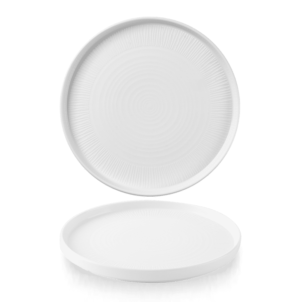 Bamboo Ceramic  Walled Plate 10 2/8" Box 6