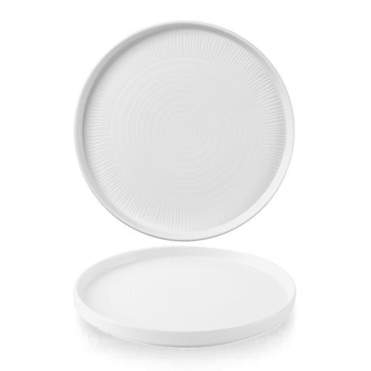 Bamboo Ceramic Walled Plate 10 2/8" Box of 6 (3-5 Working Days Delivery)