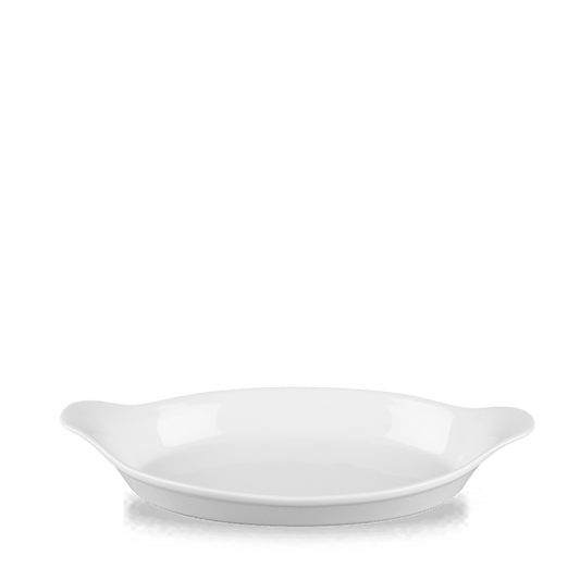 White Cookware Large Oval Eared Dish 13.75" Box of 6 (3-5 Working Days Delivery)