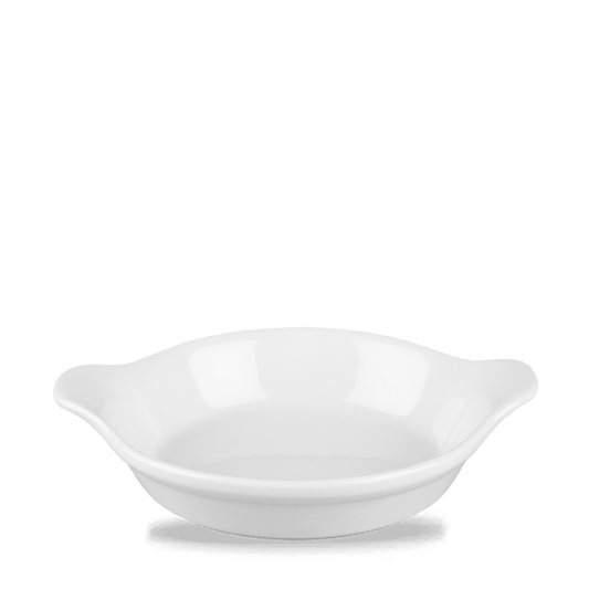 White Cookware Large Round Eared Dish 7.125" Box of 6 (3-5 Working Days Delivery)