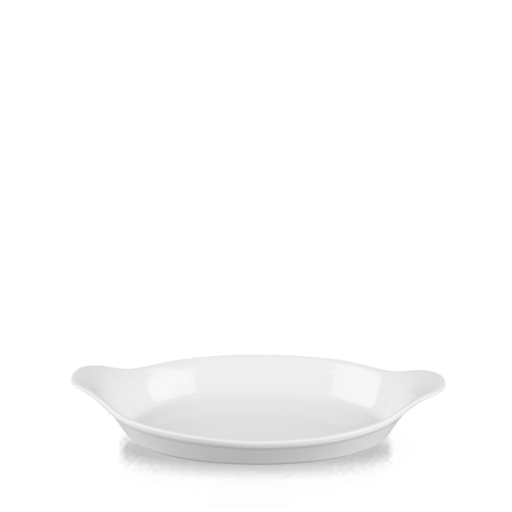 White Cookware  Medium Oval Eared Dish 11" Box 6