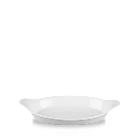 White Cookware Medium Oval Eared Dish 11" Box of 6 (3-5 Working Days Delivery)