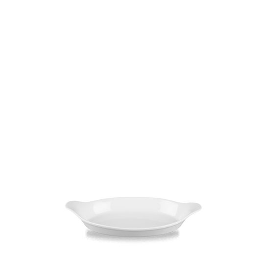 White Cookware Small Oval Eared Dish 8"X4.75" Box of 6 (3-5 Working Days Delivery)