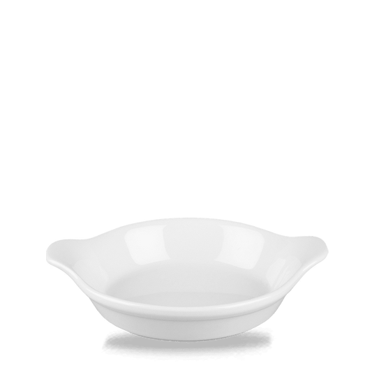 White Cookware Small Round Eared Dish 6"X7" Box of 6 (3-5 Working Days Delivery)