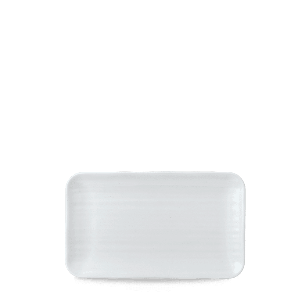 Dudson White  Organic Rectangular Plate 10.6X6.3" Box 12