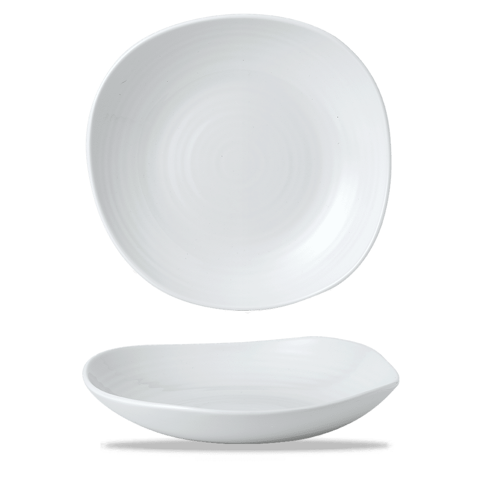 Dudson White Organic Coupe Wobbly Bowl 11 3/8" Box 6