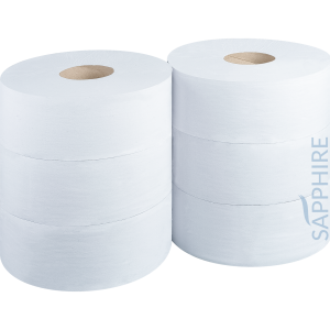 JUMBO TOILET ROLL 300m (76mm Core) Rec Pack of 6