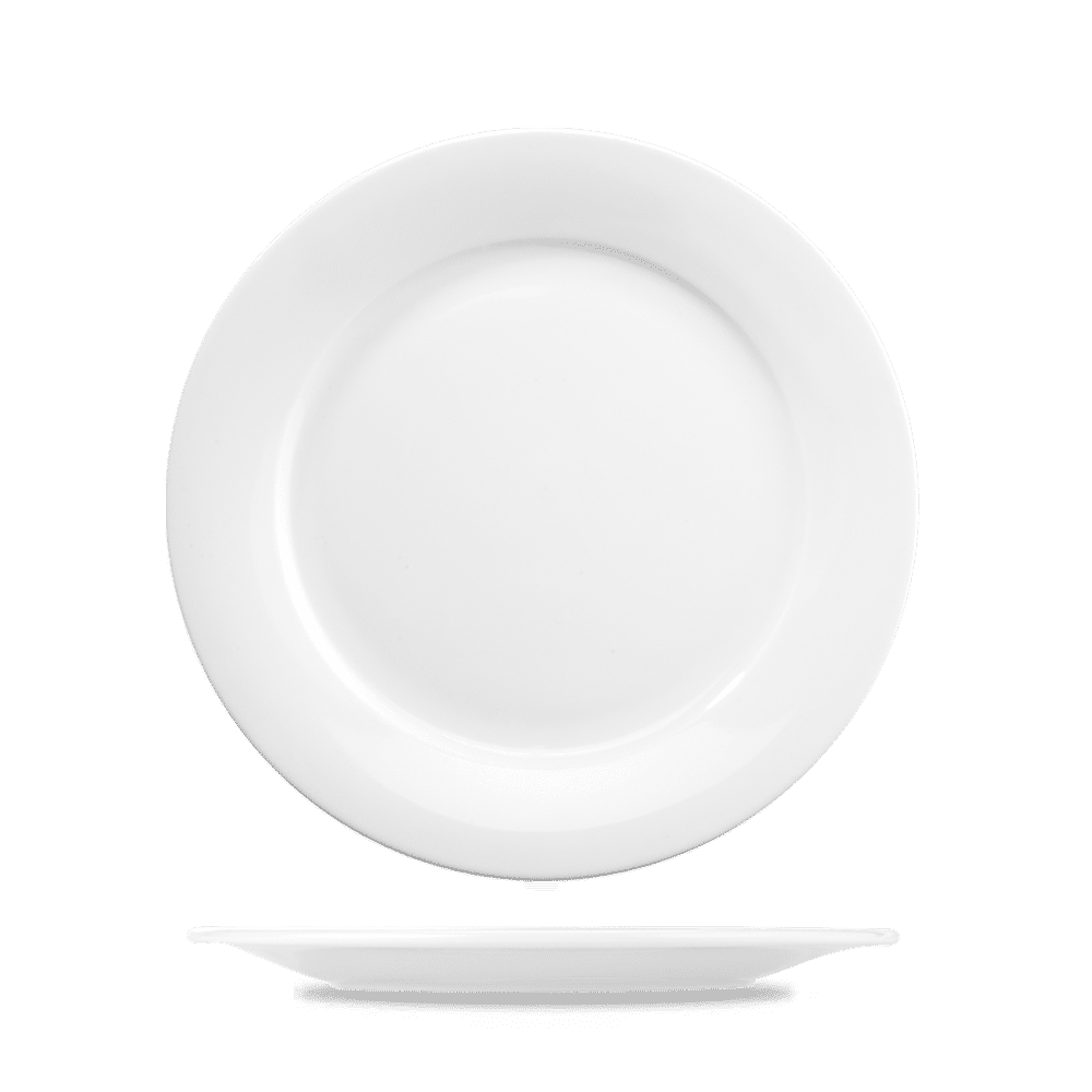Menu Porcelain Mid Rim Dinner Plate 10" Box 6