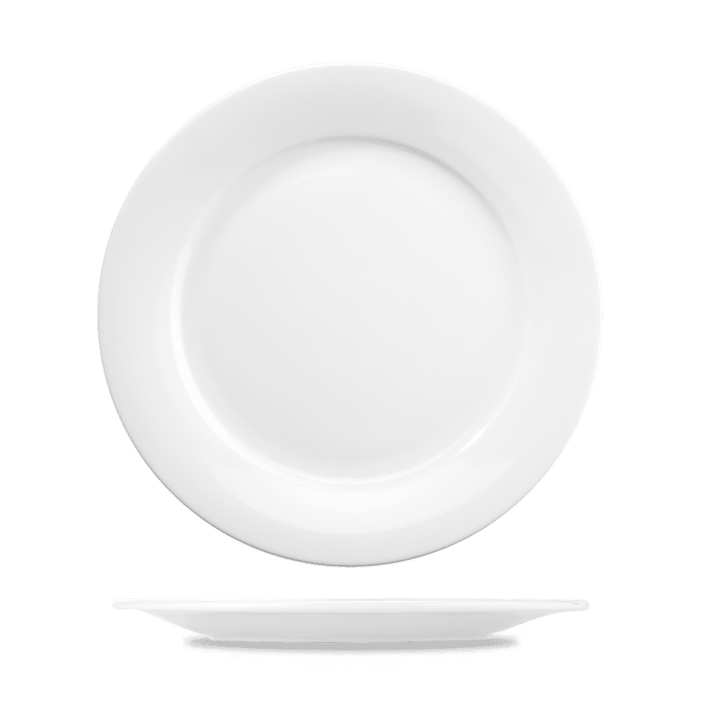 Menu Porcelain Mid Rim Plate 10 5/8" Box 6