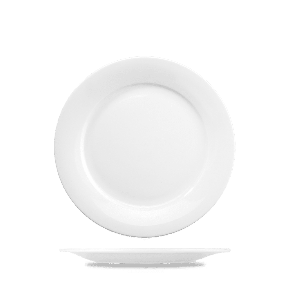 Menu Porcelain Mid Rim Plate 8" Box 6