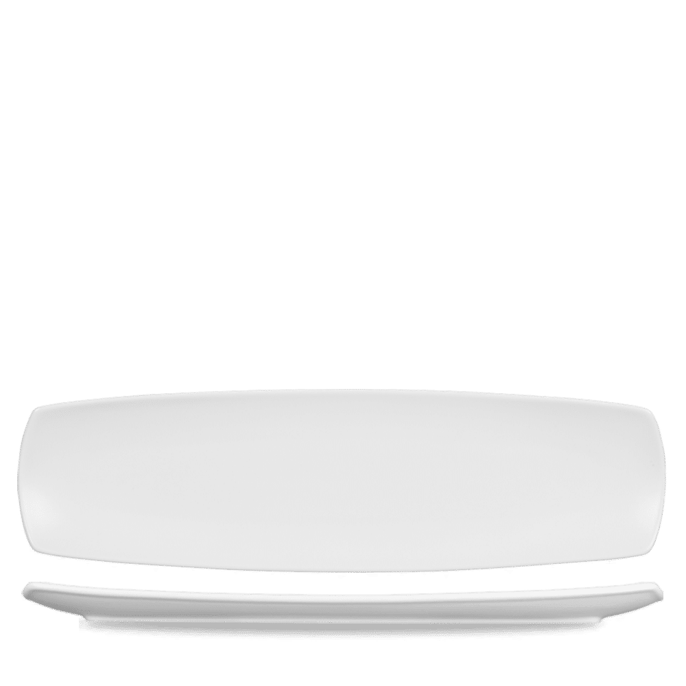 Menu Porcelain Flat Rectangle Plate 14X4" Box 6