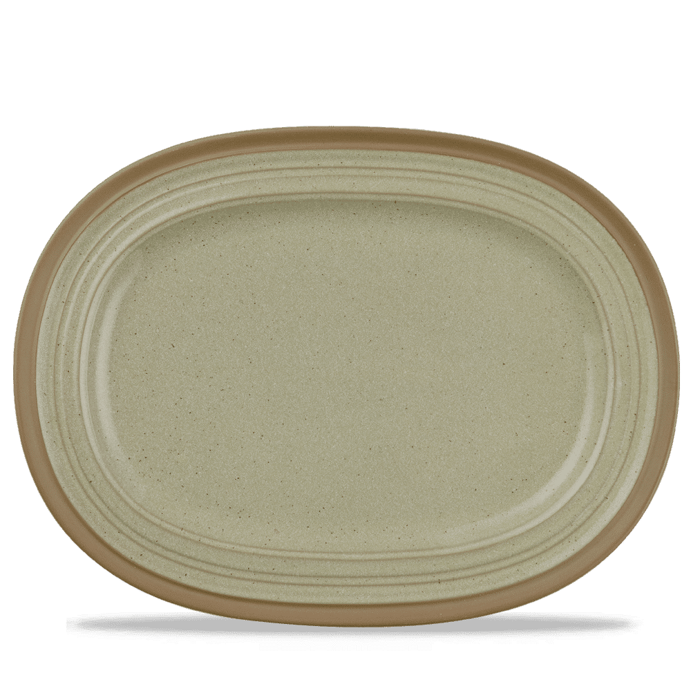 Igneous  Oval Plate 35.5X26.5Cm Box 6