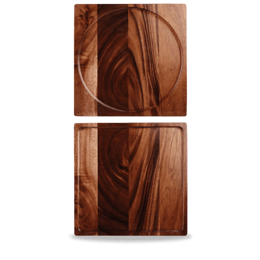 Wood Square Presentation Board 13 2/8" Box of 4 (3-5 Working Days Delivery)