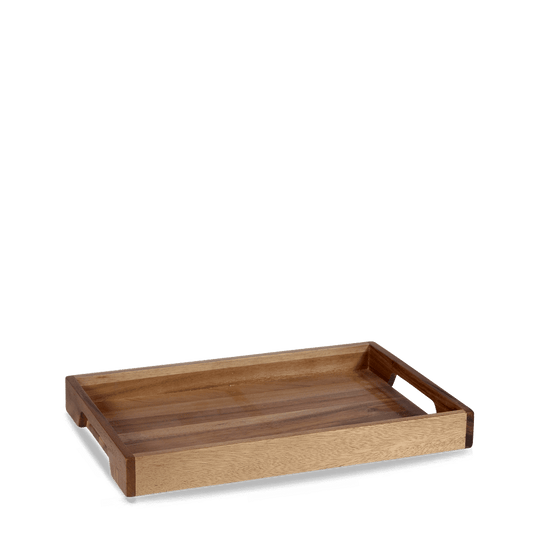 Wood Solid Base Handled Tray 10 1/5"X15 3/5" Box of 4 (3-5 Working Days Delivery)