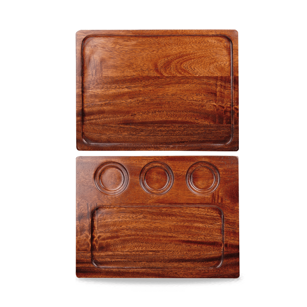 Wood Square Wooden Deli Board 13"X9.6" Box 4