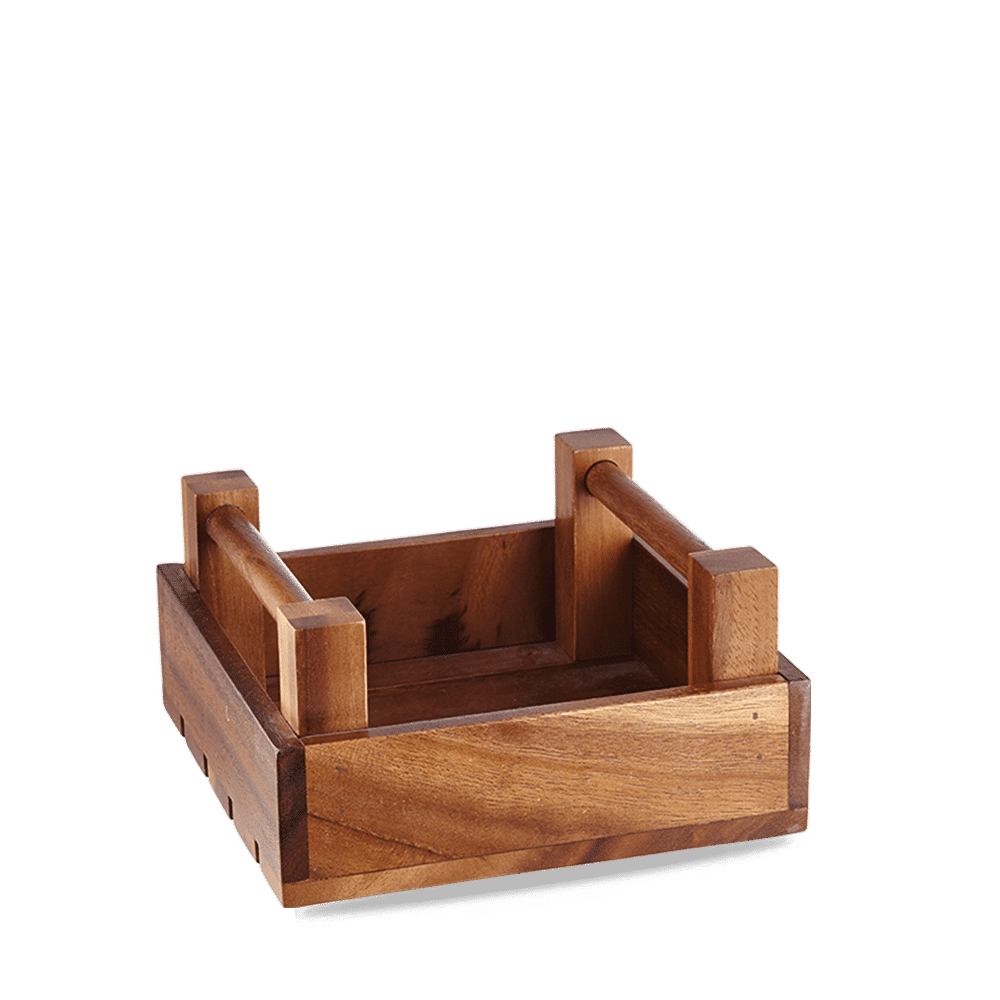 Wood  Sq Crate 7 7/8X7 7/8X3 7/8" Box 4