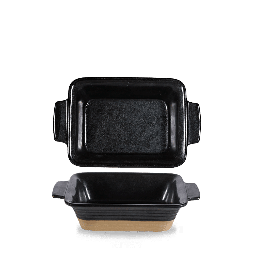 Igneous Black  Rectangle Dish 7" Box 6