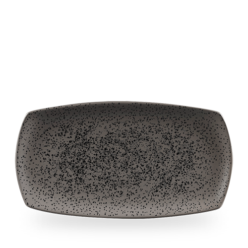 Menu Shades Caldera Flint Grey Flat Rectangle Plate 14X7.5" Box of 6 (3-5 Working Days Delivery)