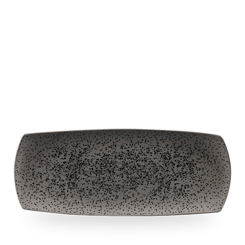 Menu Shades Caldera Flint Grey Flat Rectangle Plate 14X5.75" Box of 6 (3-5 Working Days Delivery)