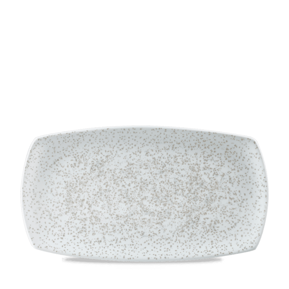 Menu Shades Caldera Chalk White Flat Rectangle Plate 14X7.5" Box 6