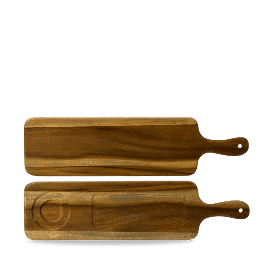 Wood Large Rect Handled Board 54.5X14.4Cm Box of 4 (3-5 Working Days Delivery)