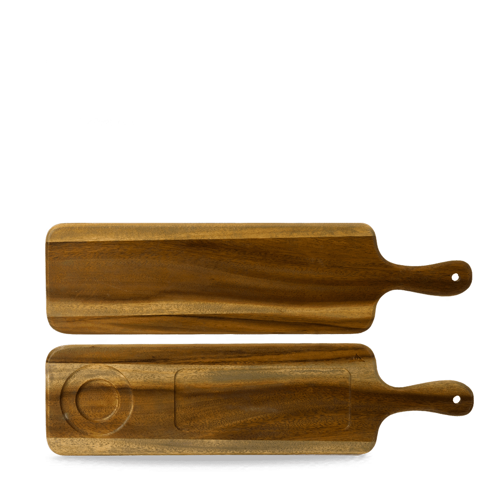 Wood Large Rect Handled Board 54.5X14.4Cm Box of 4 (3-5 Working Days Delivery)