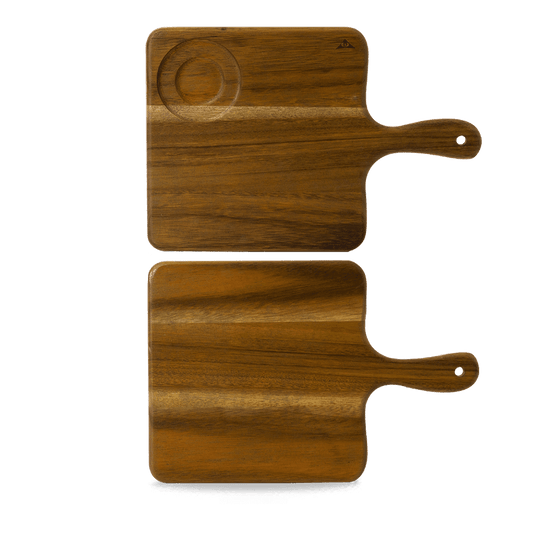 Wood Square Handled Board 38X35.5Cm Box of 4 (3-5 Working Days Delivery)