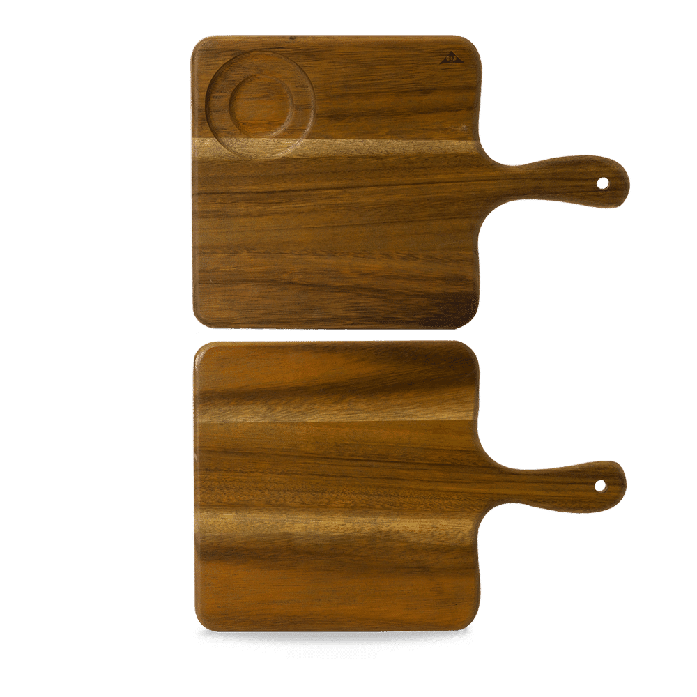 Wood Square Handled Board 38X35.5Cm Box of 4 (3-5 Working Days Delivery)