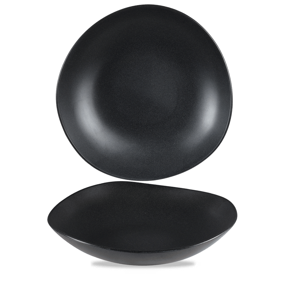 Plastic Trace Granite Blk Melamine Bowl 15" Box 2