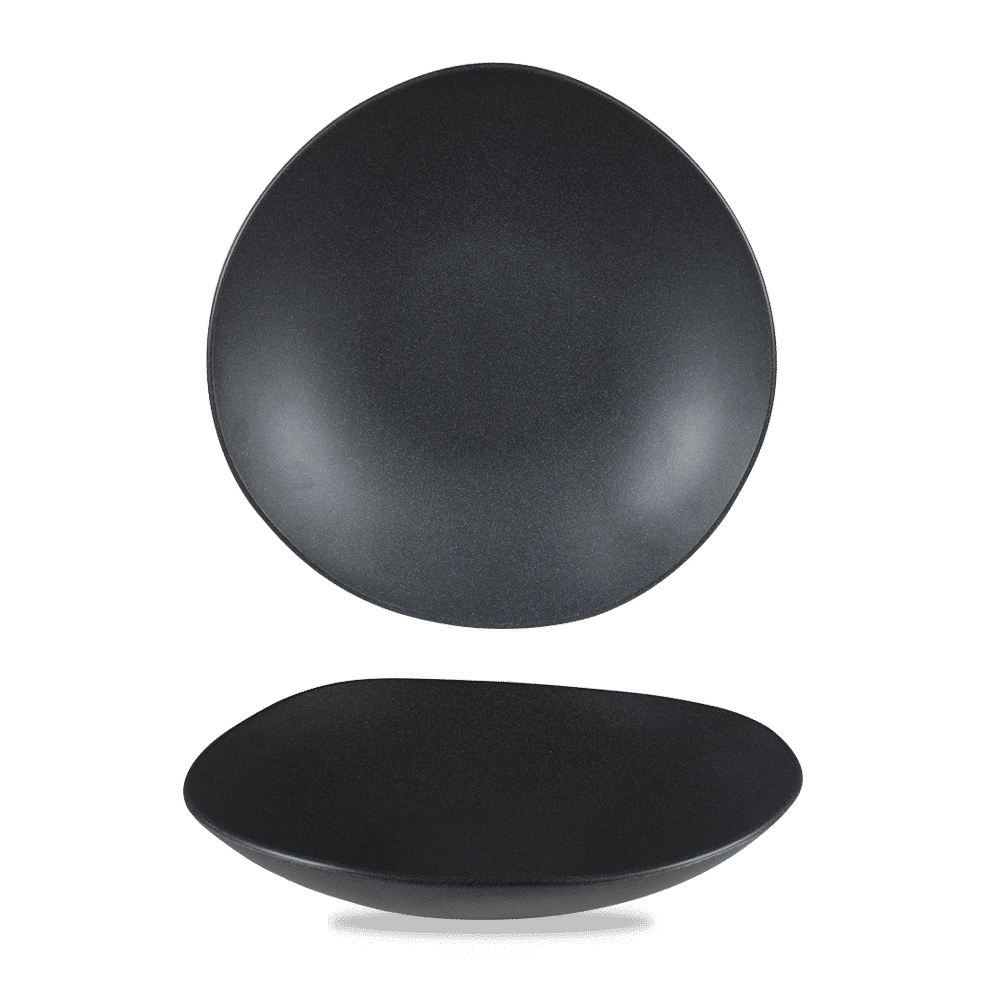 Plastic Trace Granite Black Melamine Bowl 12.5" Box 4