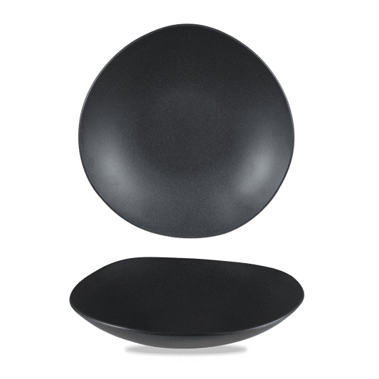 Plastic Trace Granite Black Melamine Bowl 12.5" Box of 4 (3-5 Working Days Delivery)