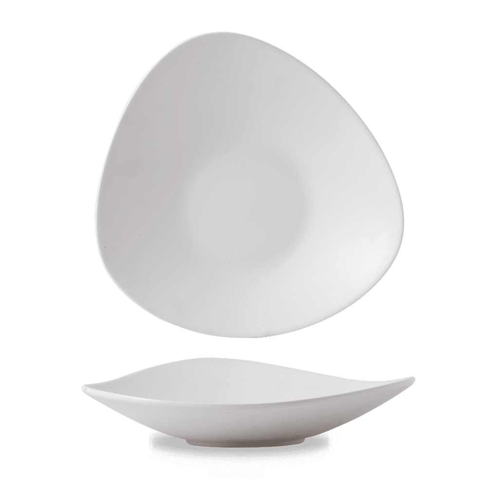 Plastic  White Lotus Melamine Dish  14" Box 4