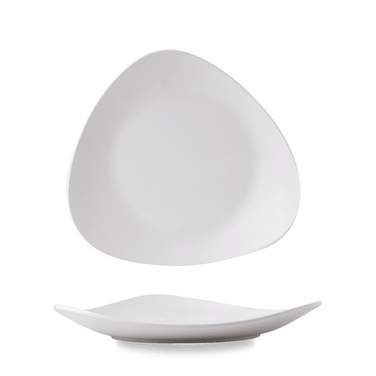 Plastic White Lotus Melamine Platter 13 3/4" Box of 4 (3-5 Working Days Delivery)
