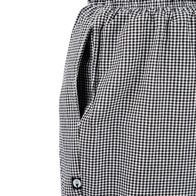 Chef Works Essential Baggy Pants Small Black Check