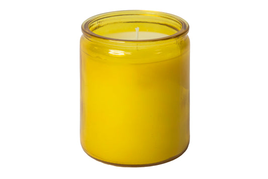 50 Hour Mylight Round Amber Glass Candles Pack of 24 (Contact Sales)