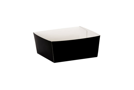 Compostable Black Pie Tray Case of 500 (LxWxD) 135 x 110 x 50mm