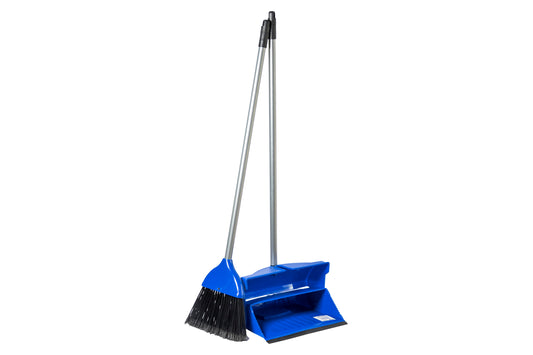 Lobby Dustpan And Soft Brush Set Plastic Blue 900x280mm