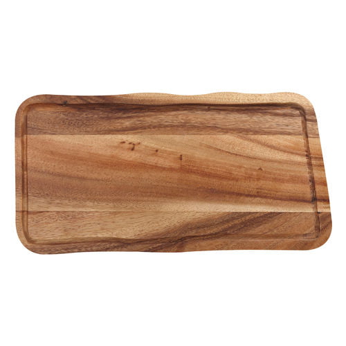 Rectangular Board Groove Acacia 22x40x2cm Pack of 2 *Not Dishwasher Safe