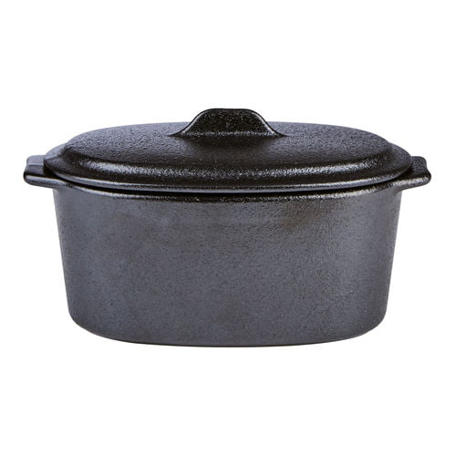 Cast Iron Effect Oval Casserole Dish with Lid 15.7 x 9cm/6.2 x 3.5" 340ml/12oz Pack of 12