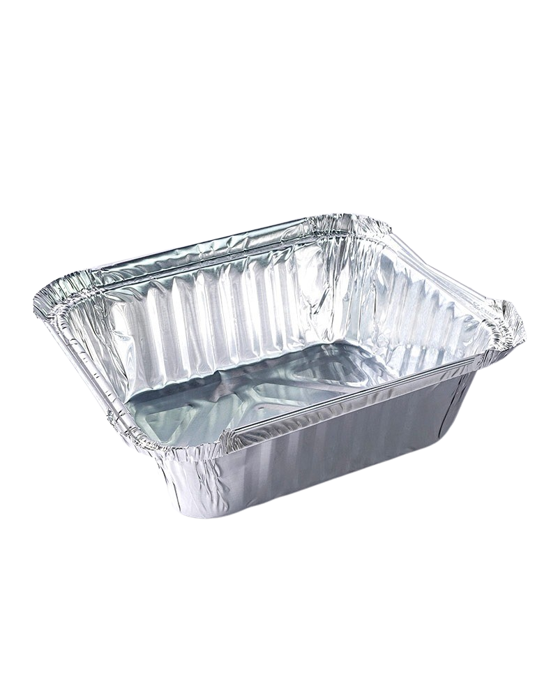 Foil Container No2 (110x90x45mm/4.3x3.5x1.8") Pack of 1000