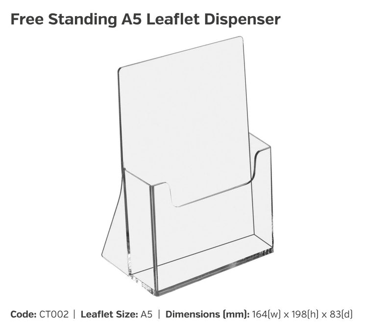 A5 Freestanding Leaflet Dispenser