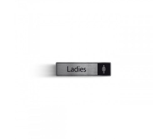 Ladies with Symbol Door Sign Size - 43mm x 178mm