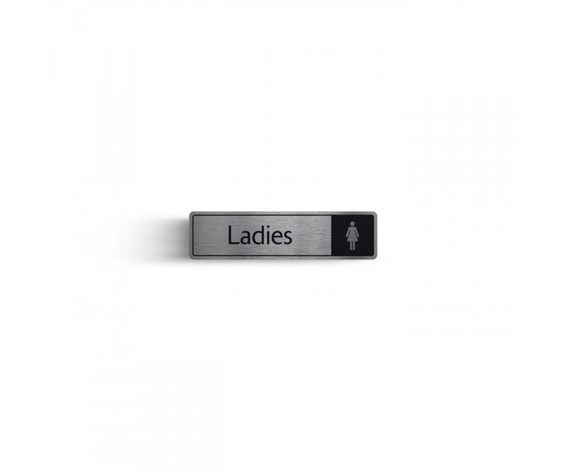 Ladies with Symbol Door Sign Size - 43mm x 178mm